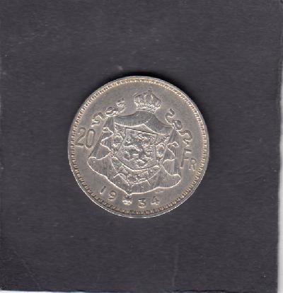 Beschrijving: 20 Franc  vl  ALBERT